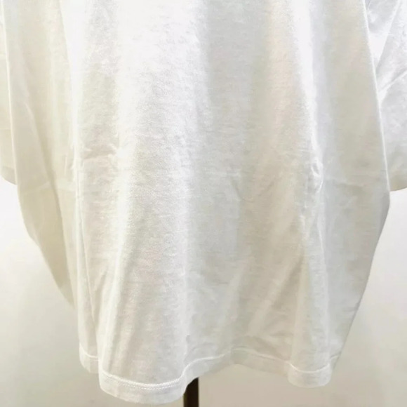 NWT LEVI'S Women Short Sleeve Pullover Round High Neck White Cropped Top Size 2X - Picture 4 of 9
